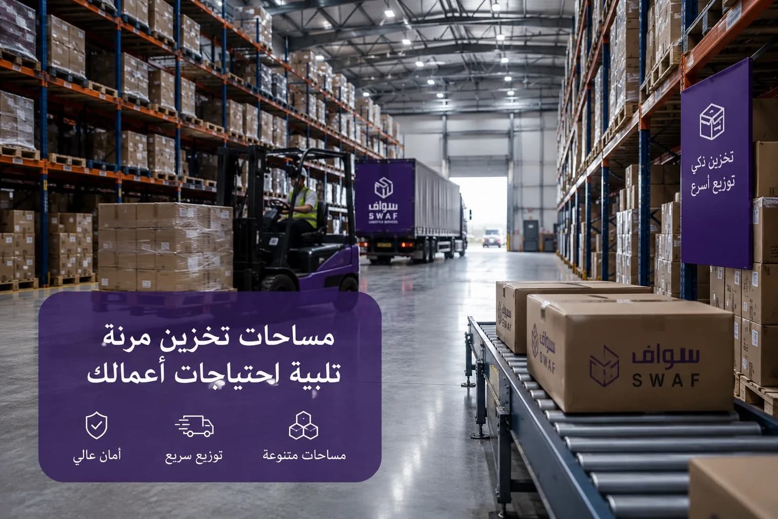 تأجير المساحات داخل المستودعات